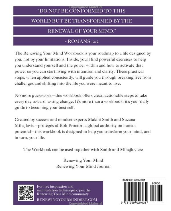 Renewing Your Mind Workbook back cover